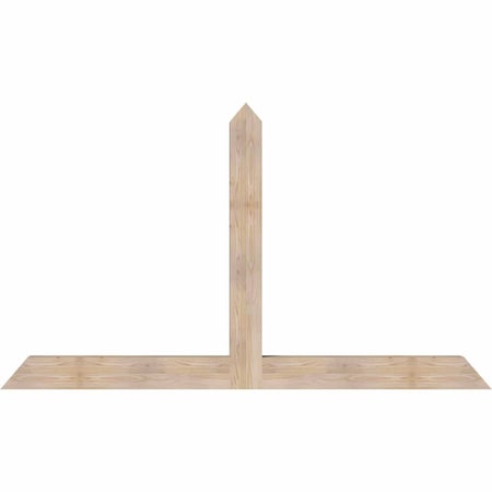 Ekena Millwork Portland Smooth Timber Gable Bracket, Douglas Fir, 84"W x 49"H x 5 1/2"D x 5 1/2"F, 14/12 Pitch GBW084X49X0606POR00SDF